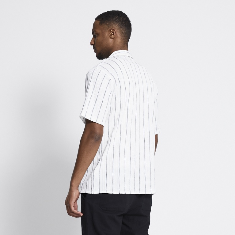 Short sleeve shirt "Steven Structure Stripe" Black